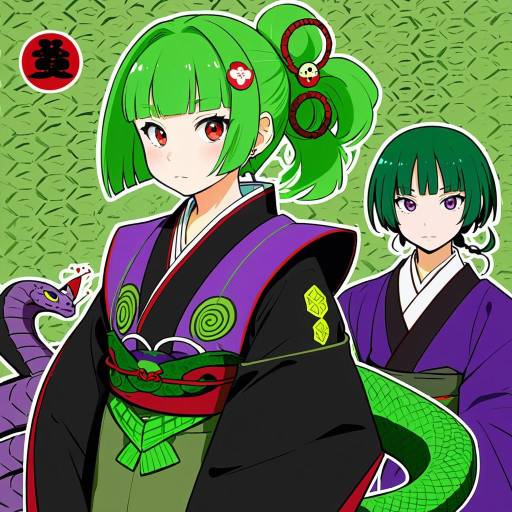 Illustration of Adagumo no saragimaru, len'en in the style of Suzuki kyoutarou