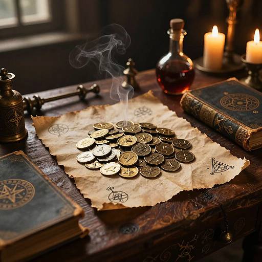 Ancient Alchemist's Mystical Table