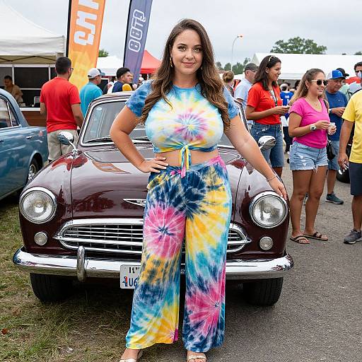 Tie-Dye Woman at Vintage Festival
