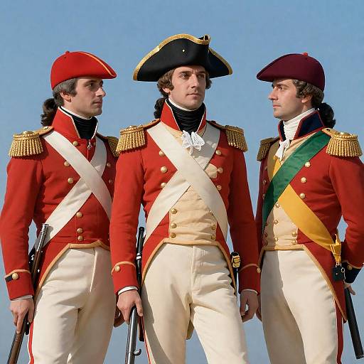 18th Century Military Men in Uniform