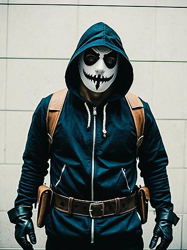 Realistic Robber Costume Photography
