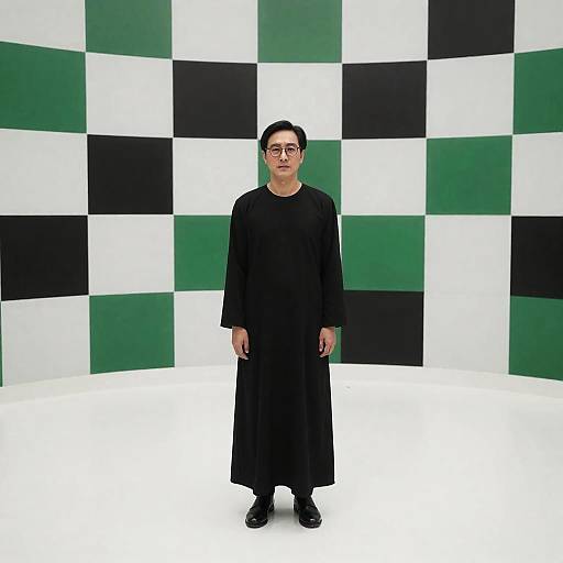 Elegant Man in Patterns and Textures