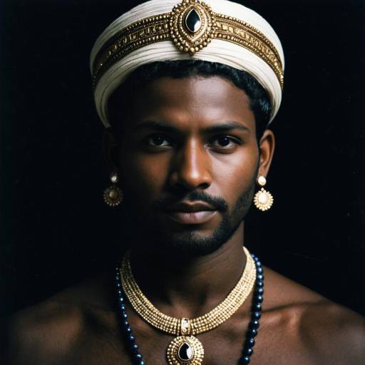 Realistic Portrait of Dark-Skinned Marathi Male