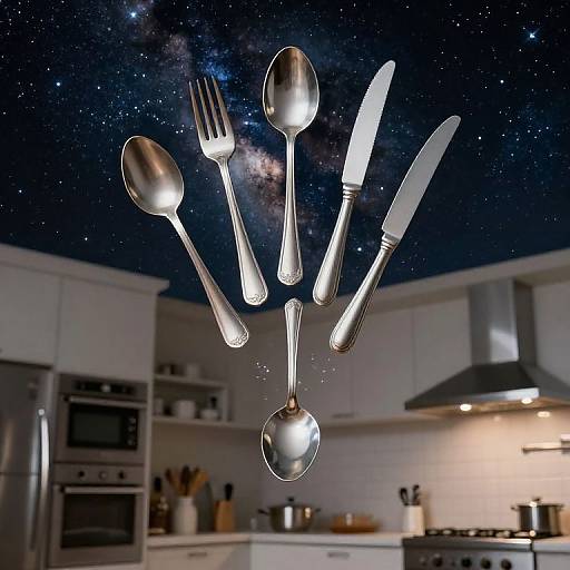 Floating Cutlery Philosophical Debate