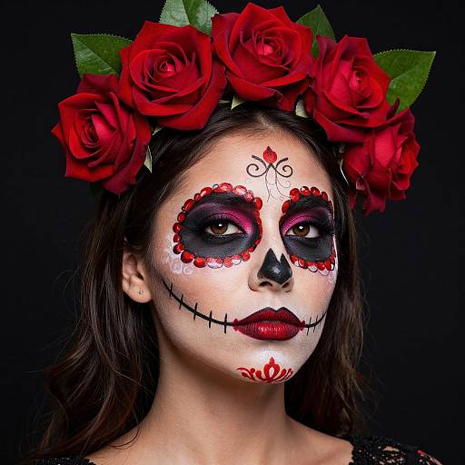 Elegant Dia de Muertos Makeup Artistry