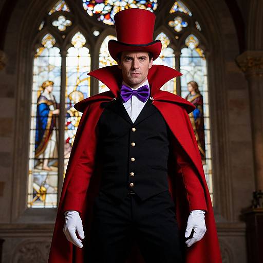 Mephisto Cosplay Portrait with Gothic Background