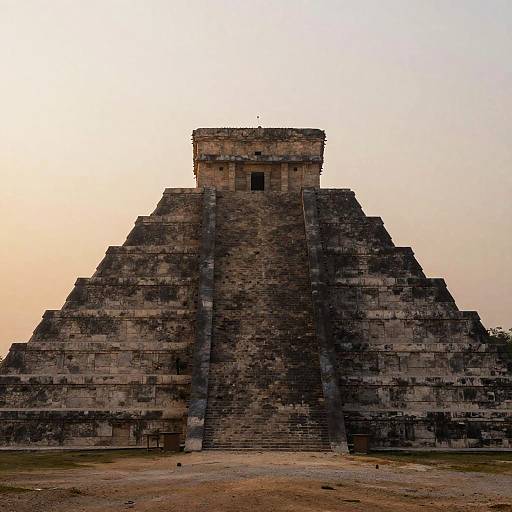 Mystical Aztec Pyramid Castle at Dawn
