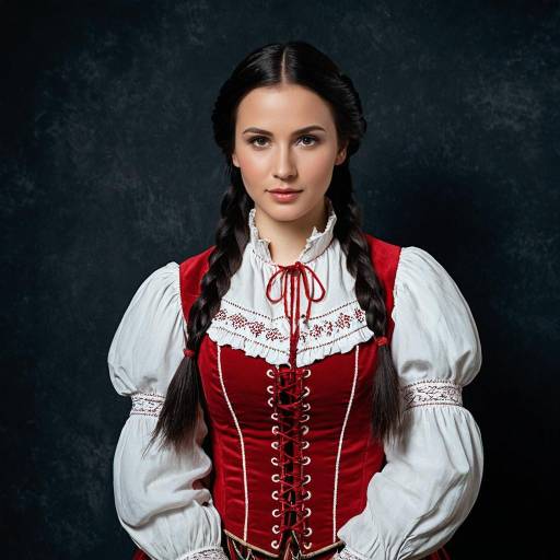 Young Woman in 19th Century Alpine Costume