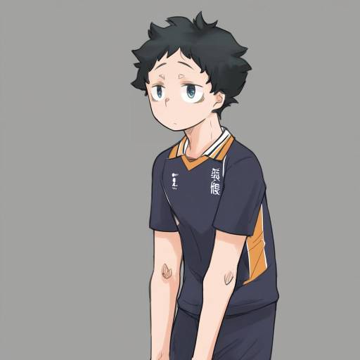Illustration of Akaashi keiji, haikyuu!! in the style of Enjaku izuku