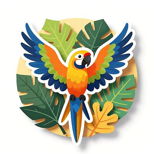 Colorful Macaw Collage Avatar