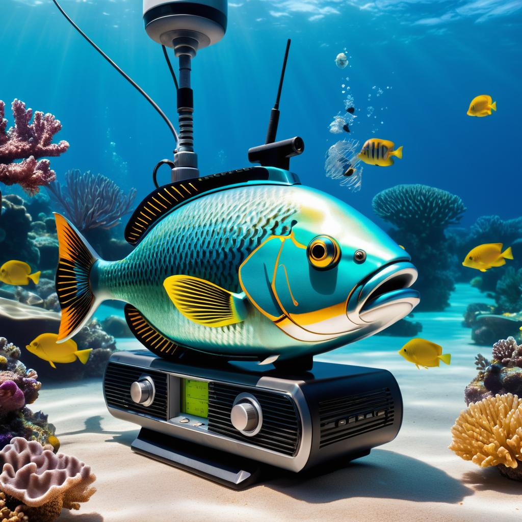 Mechanical Fish Radio in Coral Reef