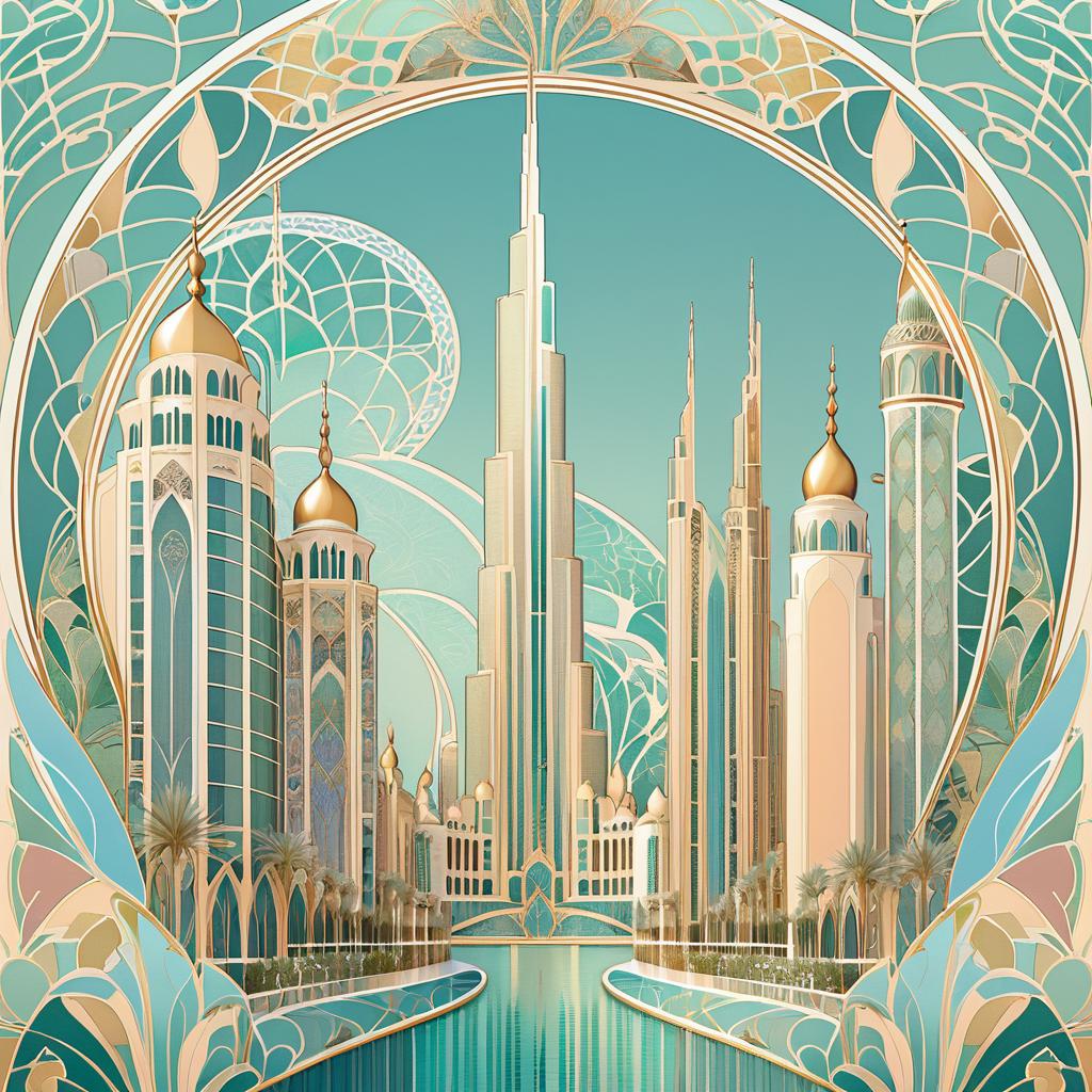 Art Nouveau Dubai Inspired by Mucha