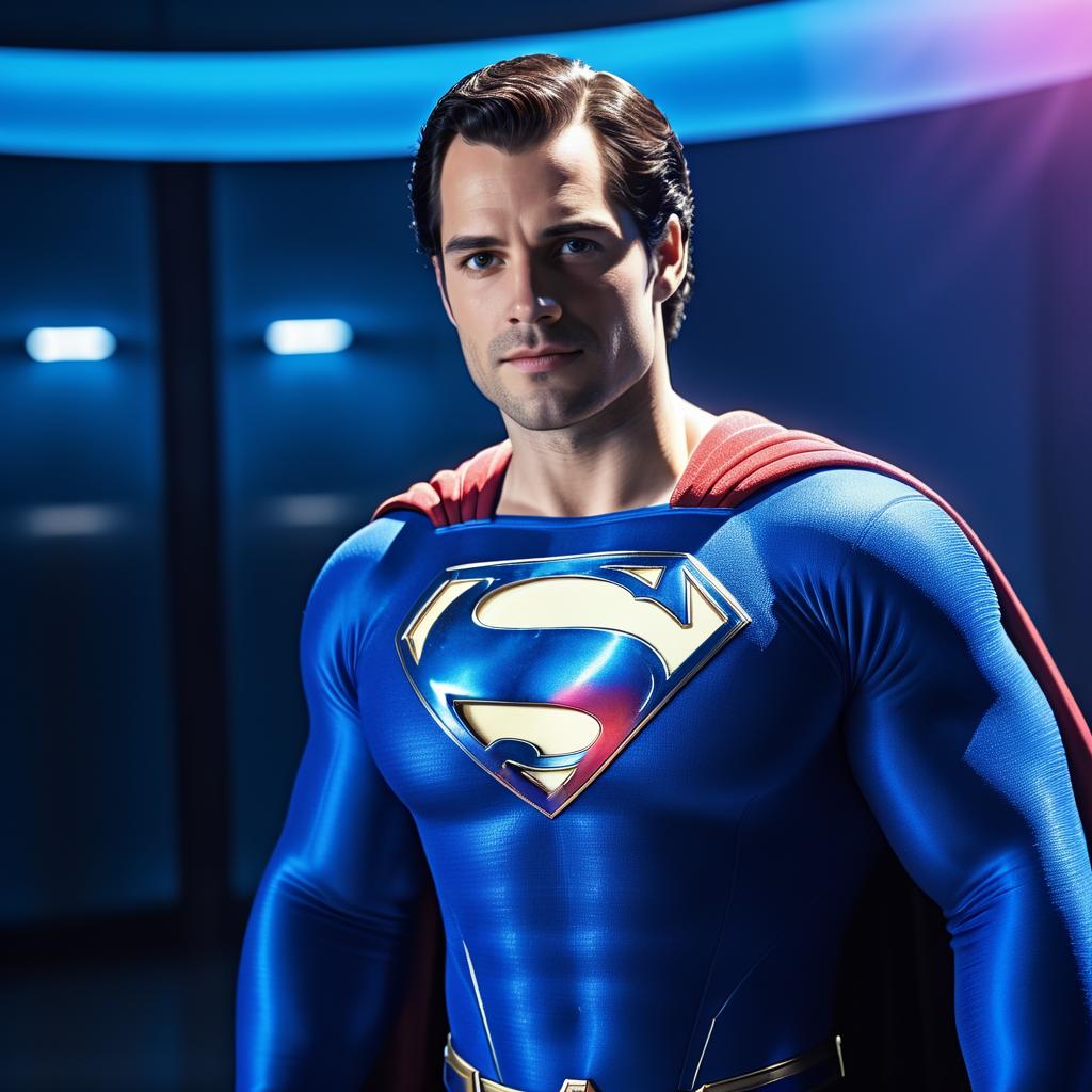 Henry Cavill as Superman: Nostalgic Studio Shot