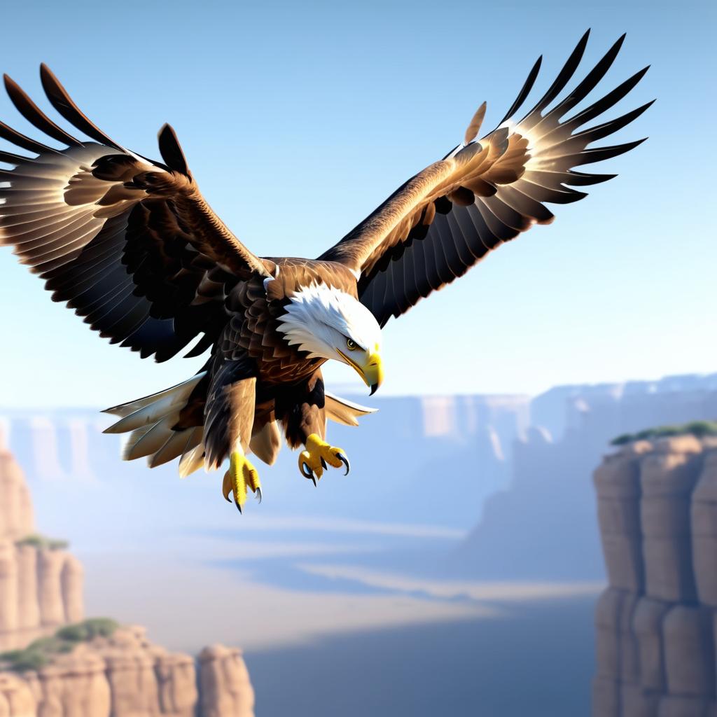 Majestic Eagle in Flight Illustration