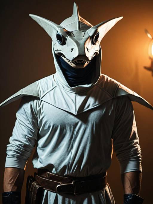 Man in Realistic Hammerhead Shark Costume