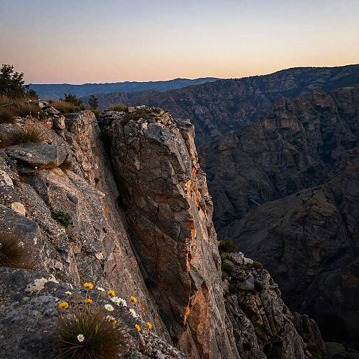 Cinematic Mountain Cliff at Golden Hour