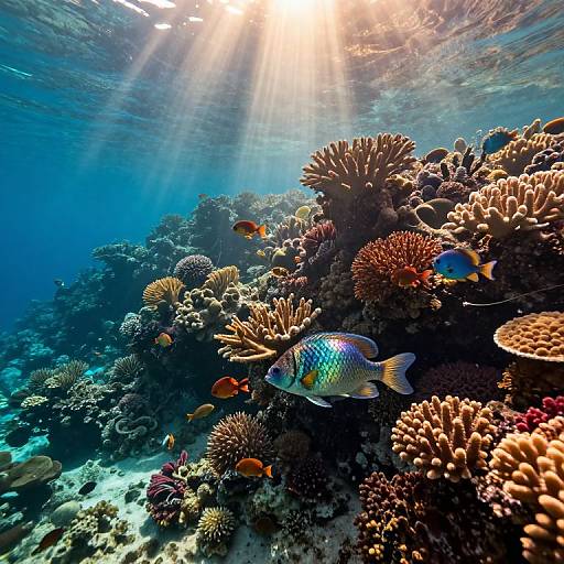 Enchanted Aerial View of Coral Reef