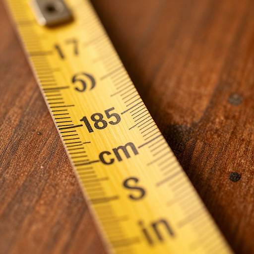 Wooden Tape Measure Conversion Close-Up