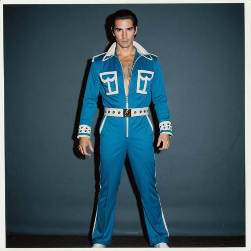 Retro Blue Jumpsuit Fashion