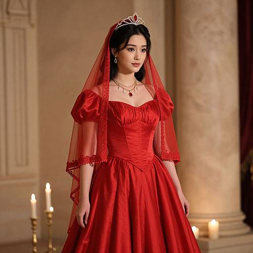 Princess Bride in Red Dress