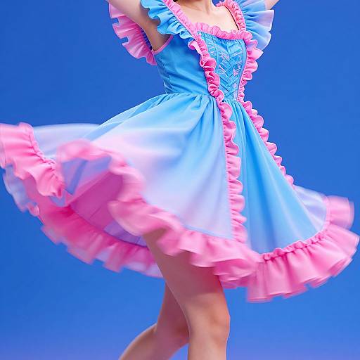 Whimsical Costume Dress with Playful Frills