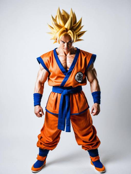 Man in Goku Super Saiyan Costume