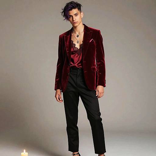 Romantic Noir: Androgynous Valentine Portrait