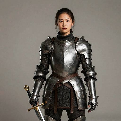 Warrior Woman Billie Brown in Armor