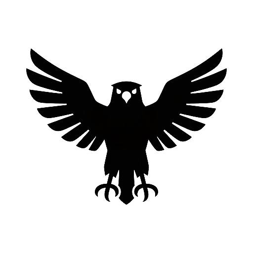 Minimalist Black and White Hawk Logo