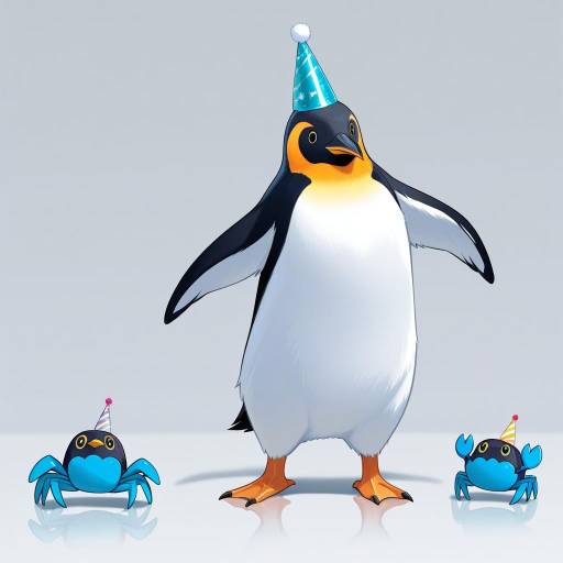 Dancing Fluffy Macaroni Penguin Celebration Dancing Fluffy Macaroni Penguin Celebration