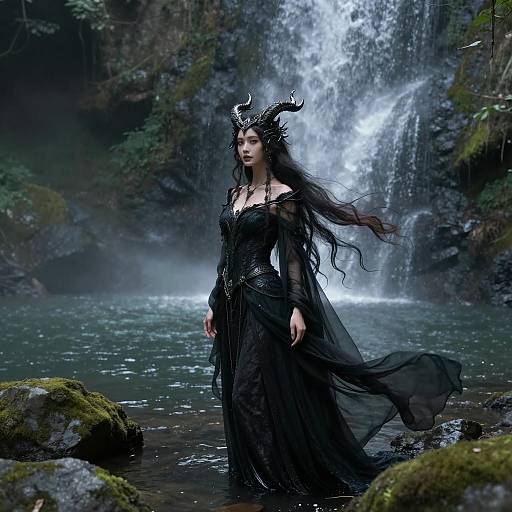 Mystical Woman in Enchanted Forest