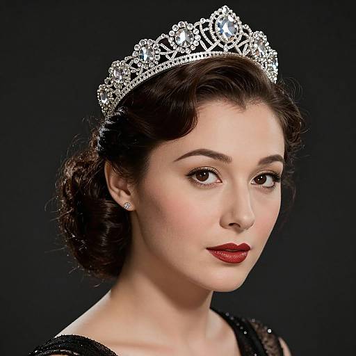 Vintage 1930s Woman with Diamond Tiara