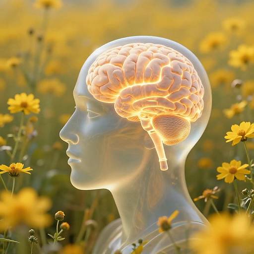 Radiant Mind Among Golden Blooms