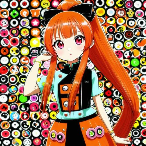 Illustration of Akazutsumi momoko, powerpuff girls z in the style of Minosu