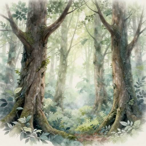 Mystical Forest Inpaint Sketch