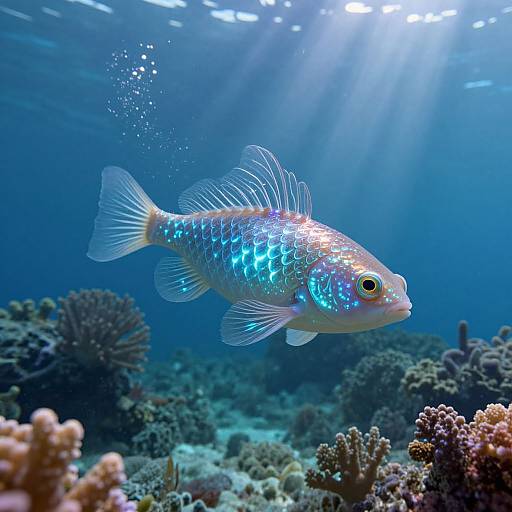 Elegant Bioluminescent Underwater Creature
