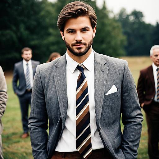 Stylish Man in Formal Party Attire