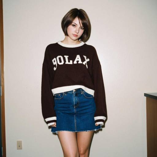 Young Woman in Casual College Outfit