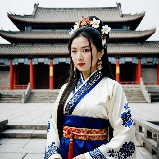 Elegant Chinese Fantasy Outfit Portrait