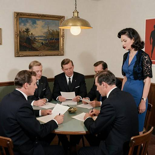 1960s-Style Noir Meeting with Woman