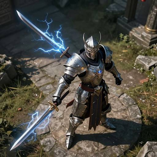 Hairless Paladin of Desna with Katana