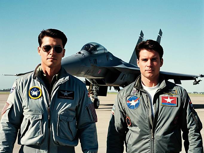 Man in Top Gun Face Swap