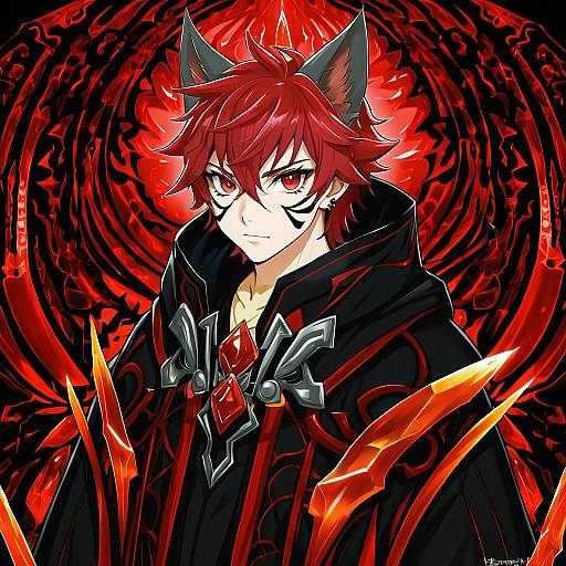 Illustration of Crystal exarch, final fantasy in the style of Kanmiya shinobu