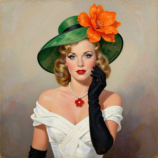 Vibrant 1940s Fashion Portrait