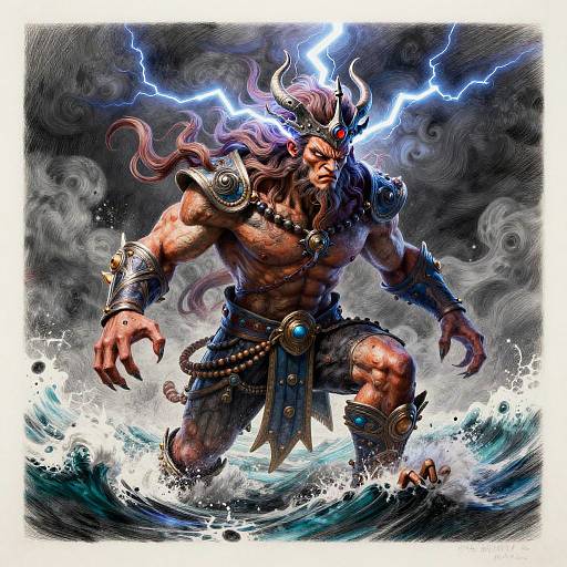 3D Storm Elemental Fury Drawing