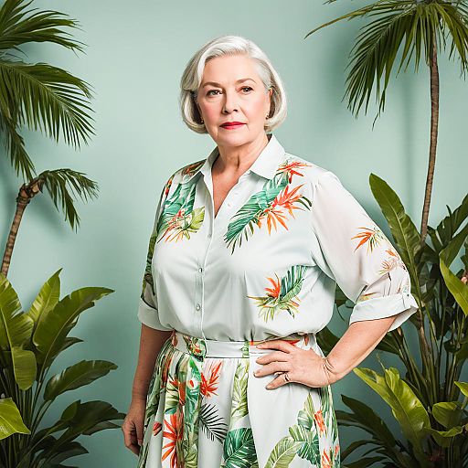 Tropical Portrait of a Relaxed Woman Tropical Portrait of a Relaxed Woman