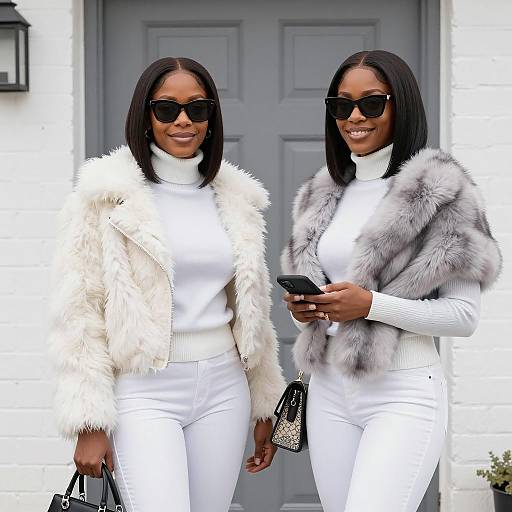 Stylish Black Women in Chic White Outfits