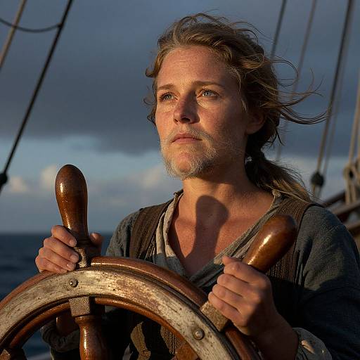 Photorealistic Portrait of Rugged Voyager