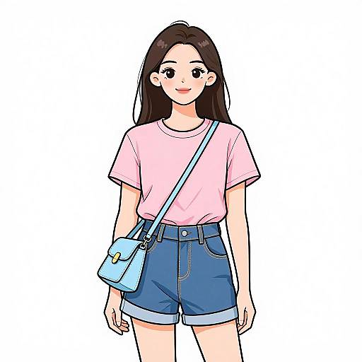 Smiling Woman in Casual Summer Outfit