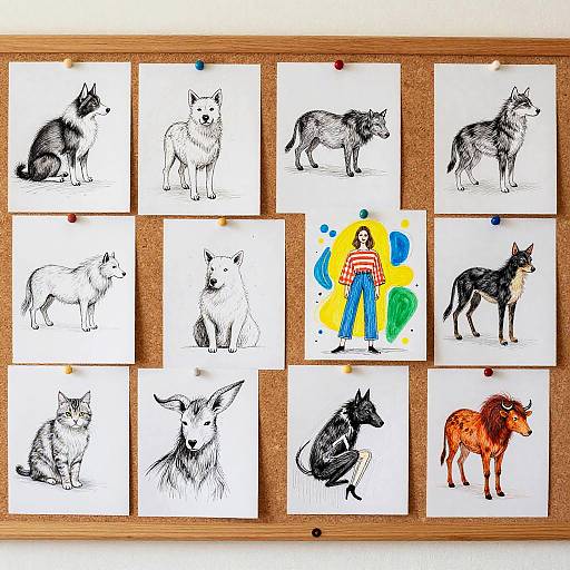 Vibrant Mixed Media Sketchboard